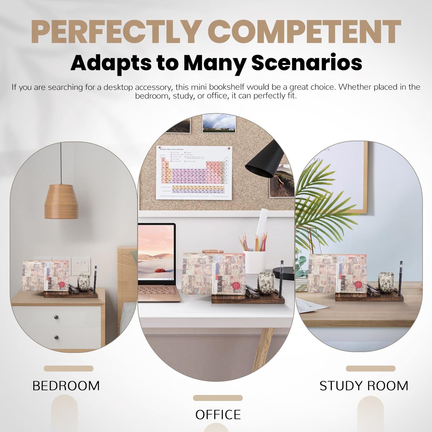 Triangle Wood Book Rest with Cup Holder