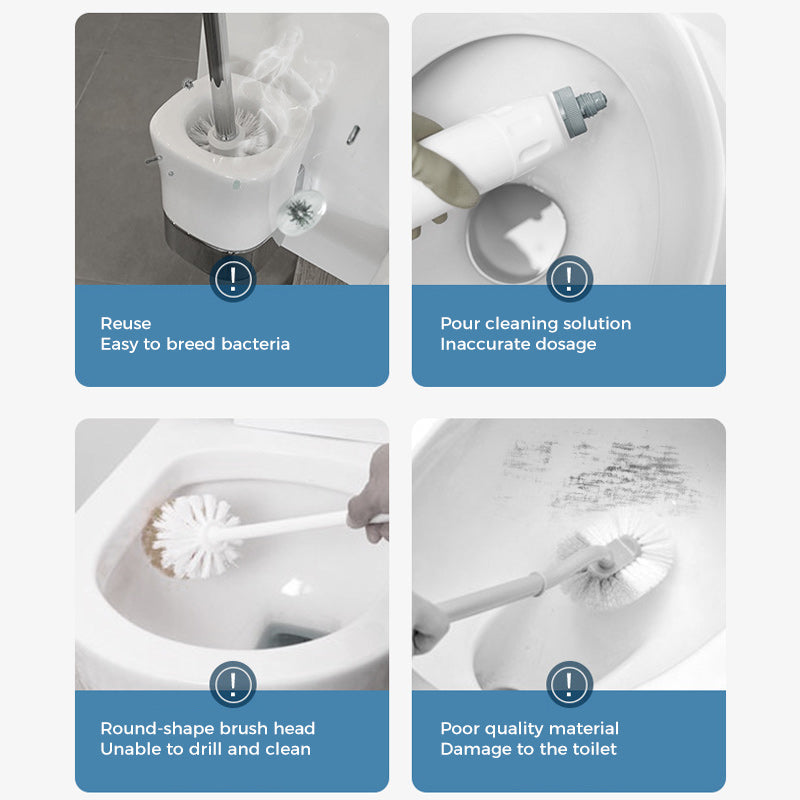 ⚡ Disposable Toilet Cleaning System – Hygienic One-Click Cleaning, No Residue Left, Easy to Use & Disposable 🧼
