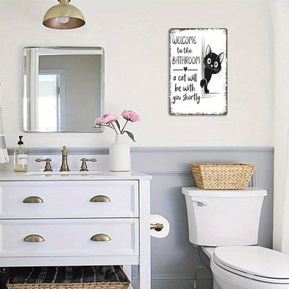 Funny Cat Vintage Wall Sign