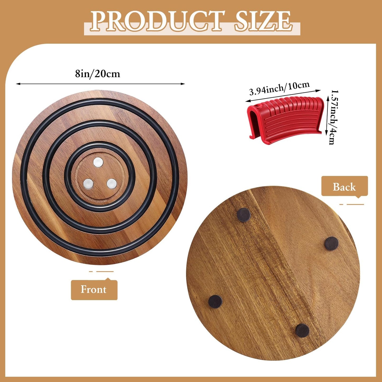 Magnetic Wooden Trivet 🍳