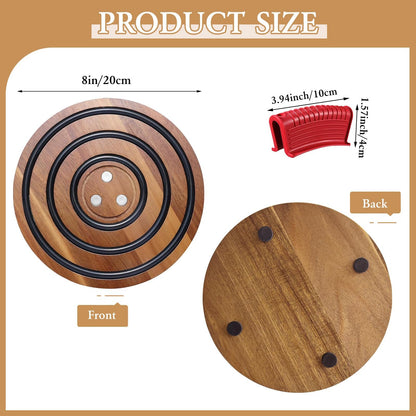 Magnetic Wooden Trivet 🍳