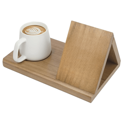 Triangle Wood Book Rest with Cup Holder